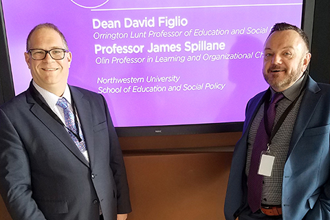 Dean David figlo (l) with James Spillane