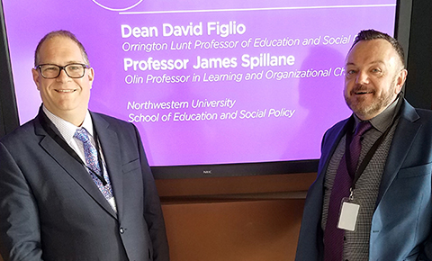 Dean David Figlio with James Spillane