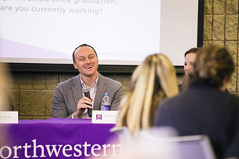 Alumnus Sean Kavanaugh reflects on his Northwestern direction during MSHE's Preview Days.
