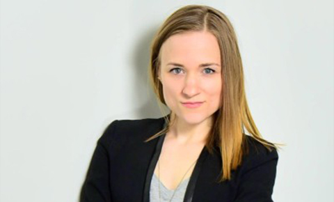 Kate Schultz looks at the camera
